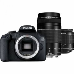 Фотоаппарат Canon EOS 2000D Kit (18-55mm DC III + 75-300mm)