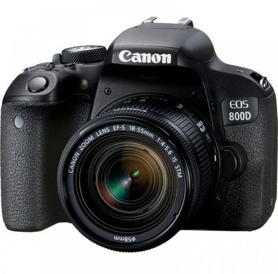Дзеркальний фотоапарат Canon EOS 800D Kit (18-55mm) IS STM UA