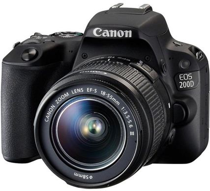 Зеркальный фотоаппарат Canon EOS 200D kit (18-55mm) EF-S IS STM black