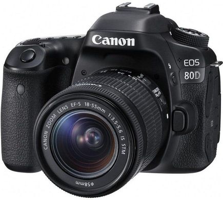 Дзеркальний фотоапарат Canon EOS 80D kit (18-55mm) IS STM UA