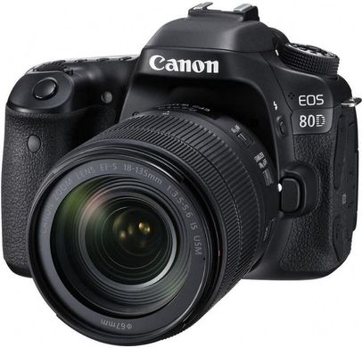 Дзеркальний фотоапарат Canon EOS 80D kit (18-135mm) IS nano USM UA