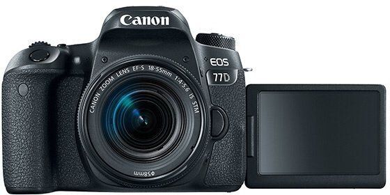 Дзеркальний фотоаппарат Canon EOS 77D kit (18-55mm) IS STM UA