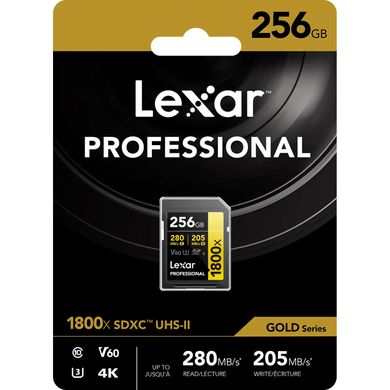 Карта пам'яті Lexar 256GB Professional 1800x UHS-II SDXC