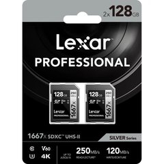 Карта памяти Lexar 128GB Professional 1667x UHS-II SDXC (2-pack)
