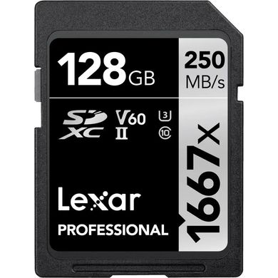 Карта памяти Lexar 128GB Professional 1667x UHS-II SDXC (2-pack)