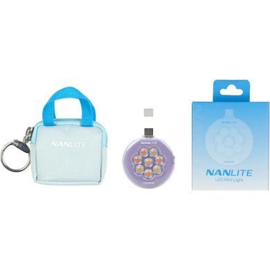 Портативная светодиодная панель Nanlite cookie USB-C Mini Round LED (Lavender) (COOKIE-LD)