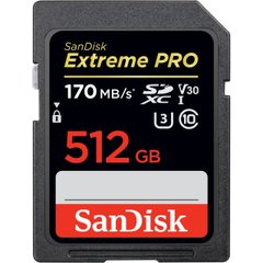 Карта памяти SanDisk 512GB SDXC UHS-I U3 Extreme Pro (SDSDXXY-512G-GN4IN)
