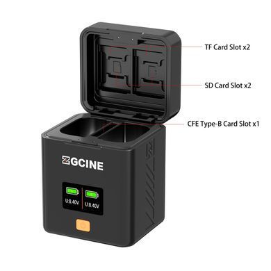 Зарядный кейс PS-LPE6 Charging Case USBC PD Fast Dual Charger for Canon LPE6/E6N/E6NH/E6P Camera Battery (PS-LPE6)