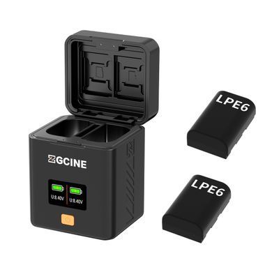 Зарядный кейс PS-LPE6 Charging Case USBC PD Fast Dual Charger for Canon LPE6/E6N/E6NH/E6P Camera Battery (PS-LPE6)