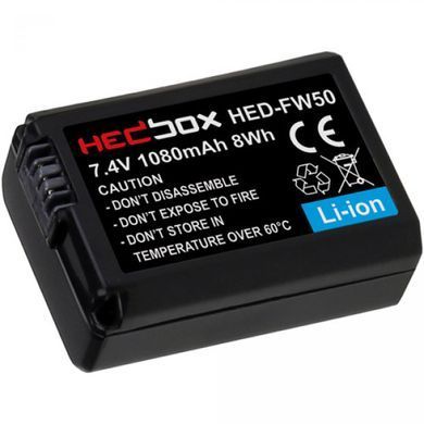 Аккумуляторная батарея Hedbox HED-FW50 Sony 'FW-50' style Li-Ion Battery (for Sony Alpha cameras & additional devices) (7.4V/8Wh/1080 mAh) (HED-FW50)