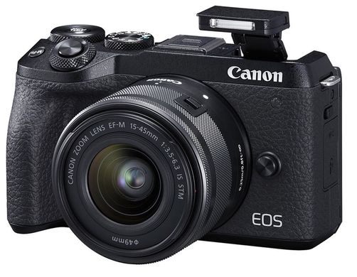Фотоаппарат CANON EOS M6 II 15-45 IS STM Black + видоискатель EVF-DC2 (3611C053)