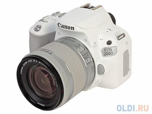 Дзеркальний фотоапарат Canon EOS 200D kit (18-55mm) EF-S IS STM white