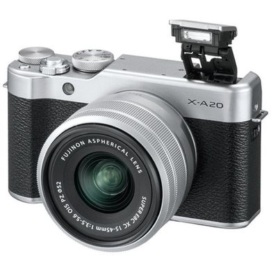 Беззеркальный фотоаппарат Fujifilm X-A20 kit (15-45mm) Silver